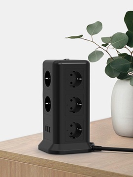 СТОЯЩИЙ РАЗЪЕМ ПИТАНИЯ 11 РОЗЕТОК + 3USB 10А