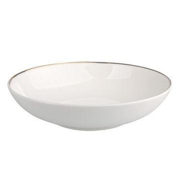 TTALERZ GŁĘBOKI DO ZUPY PORCELANA ZŁOTA LINIA 20CM