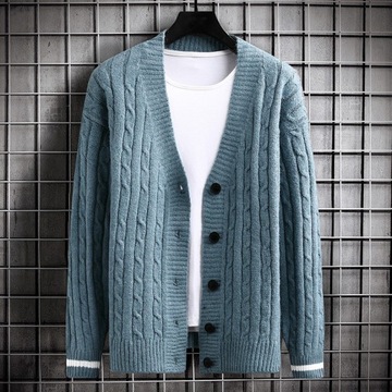 2023 Autumn Men's Sweater Cardigan Slim Fit Single