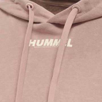 HUMMEL RÓŻOWA KRÓTKA BLUZA Z KAPTUREM PRINT LOGO GOX HMP__M