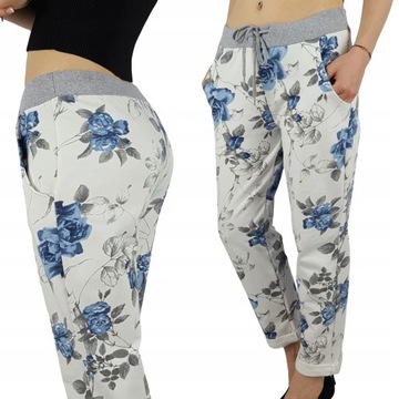 КОМФОРТНО - БРЮКИ - СПОТЫ - ЦВЕТЫ - Большие размеры - Размер