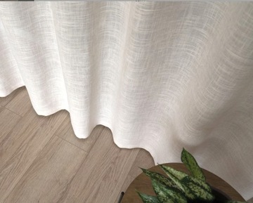Tkanina Stylizowana Na Len Materiał Na Zasłony Beżowy Melanż 300 cm 03