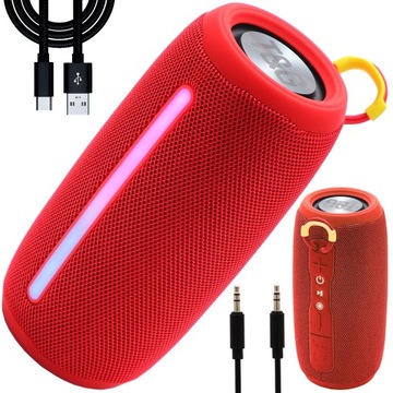 GŁOŚNIK BEZPRZEWODOWY BLUETOOTH PRZENOŚNY RADIO FM AUX KARTA SD LED RGB
