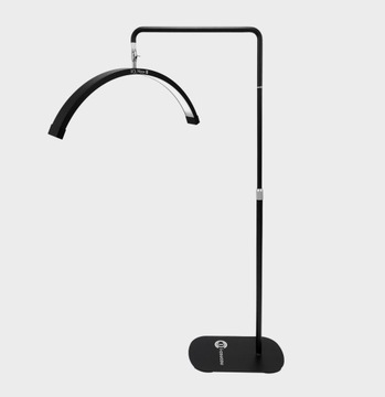 Регулируемая вращающаяся светодиодная косметическая лампа для ресниц, бестеневая напольная, черная