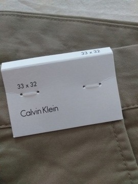 CALVIN KLEIN SPODNIE MĘSKIE W 33 L 32 BEŻOWE