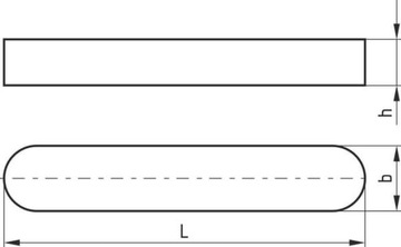 Призматический ключ 4х4х20мм 68854420