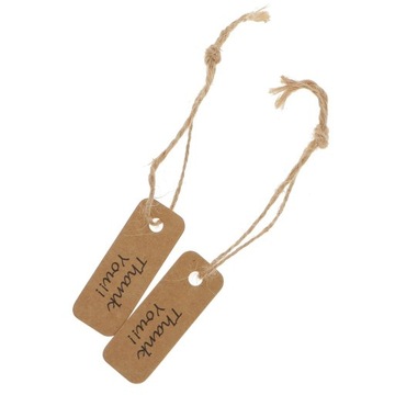 200 шт., рождественские крафт-бирки «Спасибо»