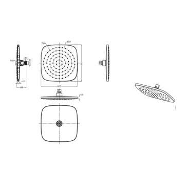 Хромированный тропический душ GoodHome Teesta