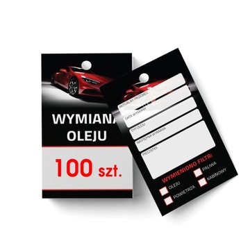 Zawieszka serwisowa WYMIANA OLEJU 100 sztuk ZS_2