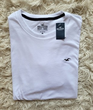 t-shirt Hollister Abercrombie koszulka L biały