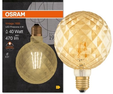 Kula LED VINTAGE PINE GLOBE 4W 2400K E27 Osram