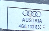 AUDI A6 C7 A7 4G8 POUZDRO FILTRU VZDUCHU 3.0 TDI 4G0133838F