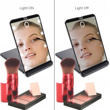 Складное косметическое зеркало LURICO LED для путешествий