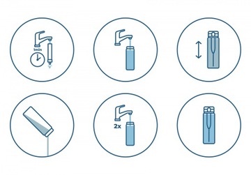 Бутылка для воды Wessper ActiveMax Clarti с фильтром для воды 0,68 л + 1x фильтр