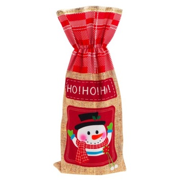 КОРПУС КРЫШКА ДЛЯ БУТЫЛКИ РОЖДЕСТВЕНСКАЯ СУМКА САНТА ПОДАРКИ ТКАНЬ ДЛЯ ВИНА