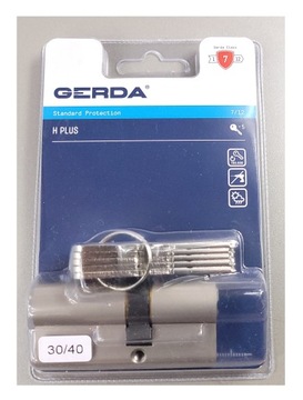 Wkładka do zamka GERDA H PLUS 30/40 Nikiel Satyna