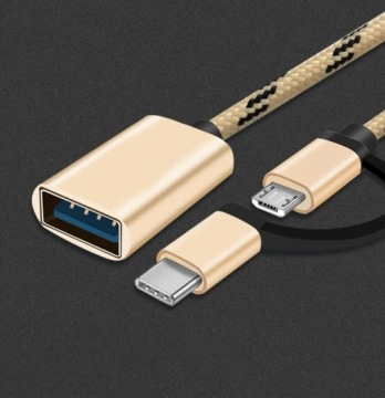 2 В 1 MICRO USB OTG АДАПТЕР USB-C НА USB 3.0