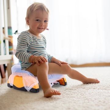 ТУРИСТИЧЕСКИЙ ГОРШОК ПОРТАТИВНЫЙ, СКЛАДНОЙ, КРЫШКА НА УНИТАЗ, 2 В 1, ДЛЯ ДЕТЕЙ