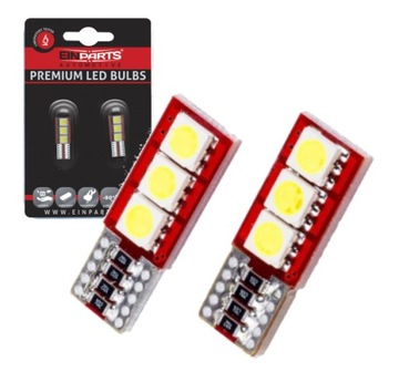 ŻARÓWKI LED W5W T10 3SMD 5050 CANBUS - 2 SZT