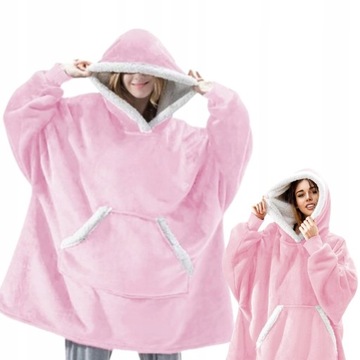 CIEPŁA BLUZA KOC OVERSIZE KOCOBLUZA 2W1 GRUBA XXL