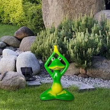 Żywica medytująca joga statua żaba figurka styl C