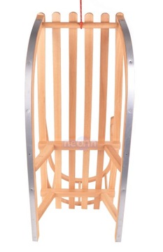 ДЕРЕВЯННЫЕ САНКИ СО СПИНКОЙ и ручкой для вытягивания