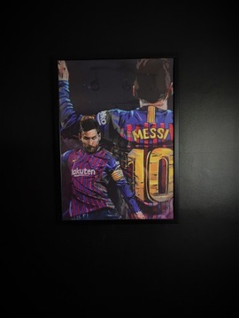 Obraz w ramie 50x70 Leo Messi Barcelona