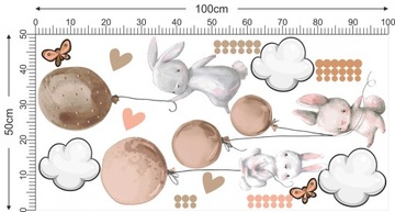 НАКЛЕЙКИ НА НАСТЕННЫЕ ШАРИКИ BUNTS 50x100см KR10