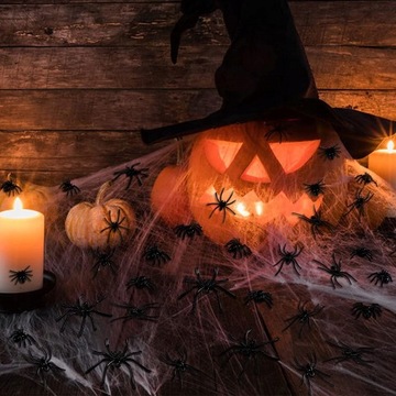 Пластиковая Игрушка Паук Шутка Черный Хэллоуин