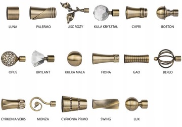 NOWOCZESNY KARNISZ KOMPLETNY PODWÓJNY 19+19/180 cm