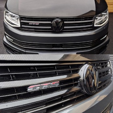 VW TRANSPORTER MULTIVAN CARAVELLE T6 T6.1 EMBLEMAT LOGO CZARNY KOMPLET NOWY