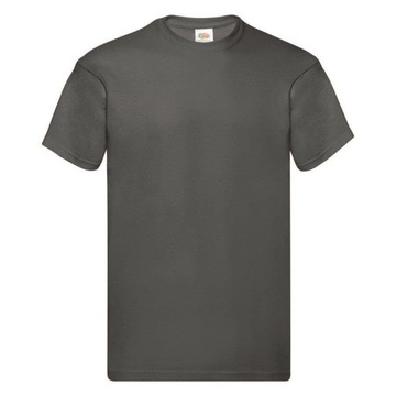 T-shirt męski okrągły dekolt Fruit of the Loom ORIGINAL rozmiar XXL grafit