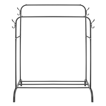 ДВОЙНАЯ НАПОЛЬНАЯ ВЕШАЛКА С ПОЛКОЙ ДЛЯ ОБУВИ