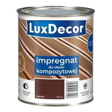LUXDECOR BRĄZOWY IMPREGNAT DO DESKI KOMPOZYTOWEJ 0,7L
