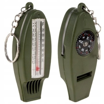 свисток + компас + лупа + брелок с термометром