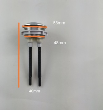 Przycisk B3 chrom zaworu spustowego 3/6L do spłuczki zbiornika kompaktu wc