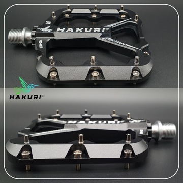 PEDAŁY PLATFORMOWE HAKURI mocne ALUMINIOWE 3 łożyska Lekkie DH ENDURO MTB