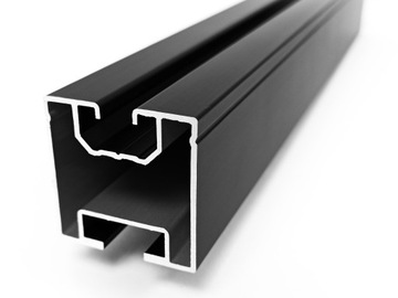 ЧЕРНЫЙ Монтажный профиль 40x40 с пазом и Т-образным винтом, 250 см Рейка для фотоэлектрической панели