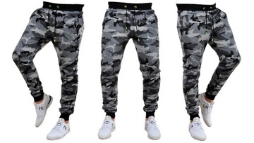 KZ15 r. 4XL MĘSKIE SPODNIE DRESOWE JOGGERY GŁADKIE