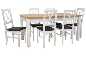 6 x krzesło N-10 i stół 80x160/200 cm LANCELOT