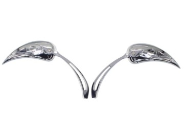 ХРОМИРОВАННЫЕ ЗЕРКАЛА ДЛЯ МОТОЦИКЛА HARLEY CHOPER DRAG M10