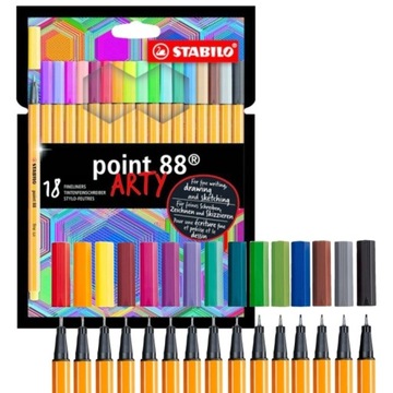 Cienkopis Stabilo Point 88 Arty Etui 18 Kolorów