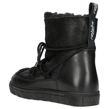 ОБУВЬ ЖЕНСКАЯ зимняя из овечьей кожи СНЕЖНЫЕ БОТИНКИ из овчины Relaks черные WOJAS размер 41