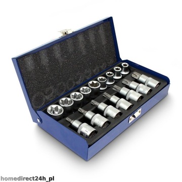 NASADKI TORX BIT IMBUSY E10-E24 T30-T70 16 ELEM.