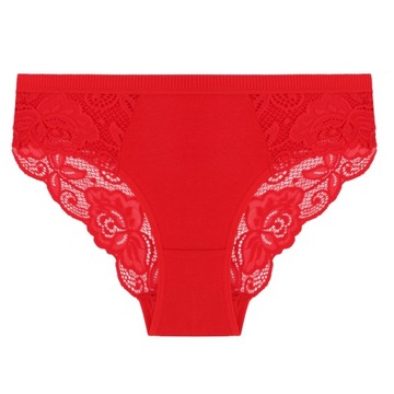 FIGI BIKINI MAJTKI DAMSKIE ELEGANCKIE Z KORONKĄ KOBIECE 6-PAK MORAJ XXL