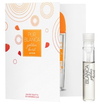 AVON PUR Blanca GOLDEN BURST Woda toaletowa ulotka próbka tester próbki