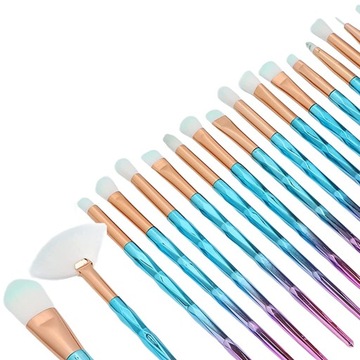 НАБОР кистей для макияжа 20 шт. радужные кисти для макияжа с синтетическим ворсом