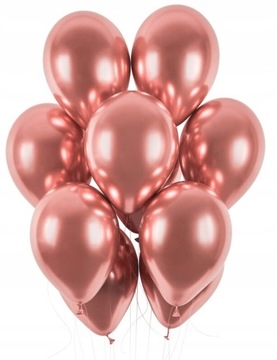 BALONY BŁYSZCZĄCE ROSE GOLD CHROMOWANE XL 50szt