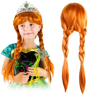 КАРНАВАЛЬНЫЙ КОСТЮМ ХОЛОДНОЕ АННА МАСТЕР ПЛАТЬЕ ДЛЯ ВЕЧЕРИНКИ + КРАСНЫЙ ПАРИК