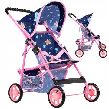 KINDERPLAY WÓZEK DLA LALEK SPACERÓWKA LEKKI SKŁADANY SPACEROWY